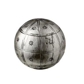 Bloomingville  Deko kugle i antikslv | Hnddekoreret & unik |8cm