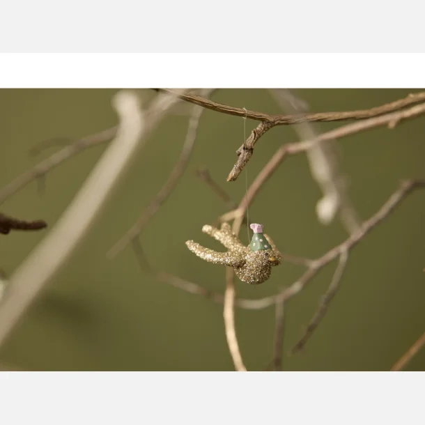 samlerobjekt julepynt – fredelig due i guld fra Medusa Copenhagen