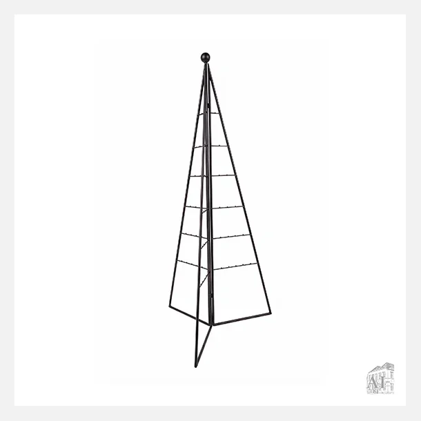 Foldbart juletr� i sort metal fra Det Gamle Apotek, 149 cm h�jt.