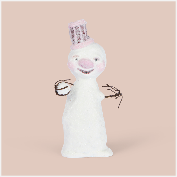 Snemand Ben julefigur med r�de kinder og varmt smil