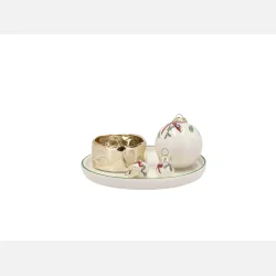 Julebord med Jingle Bell lysestage som midtpunkt