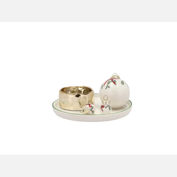 Julebord med Jingle Bell lysestage som midtpunkt