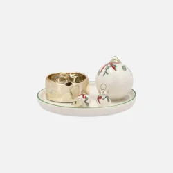 Jingle Bell lysestage med kalenderlys og juleklokker