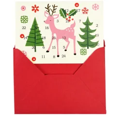 Lille kort med 24 lger. 50s Christmas 