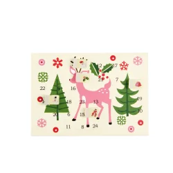 Lille kort med 24 lger. 50s Christmas 