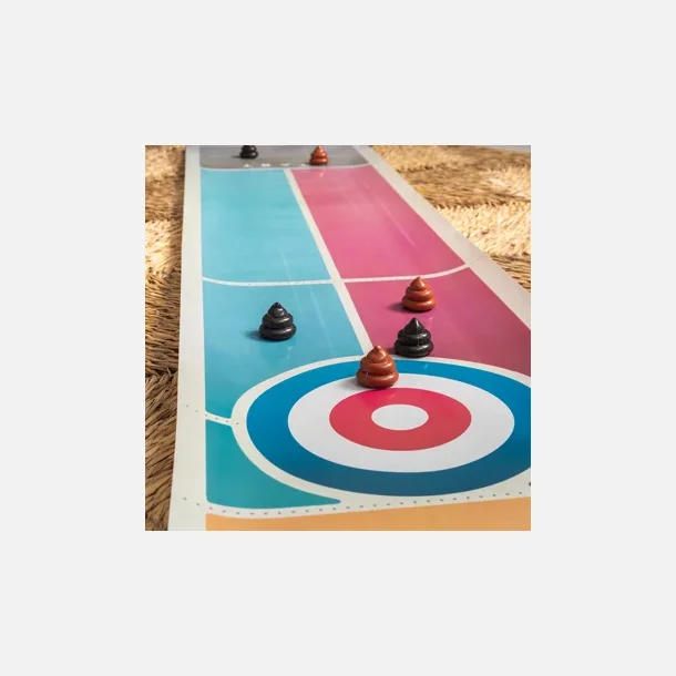 S�t med seks curling‑poos og opbevaringspose