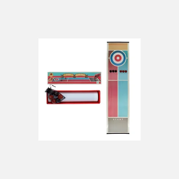 Humoristisk curling‑spil til to personer