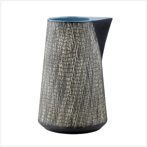 Kande i retrodesign fra JUST med petroleumsbl� inderside