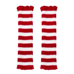 Snazzy Santa r�d og hvide stribede benvarmere
