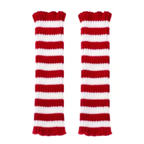 Snazzy Santa r�d og hvide stribede benvarmere