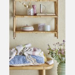 Bloomingville Embla vase i bl�d rosatone med mat glasur