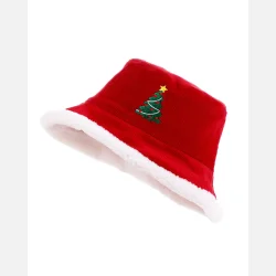 Snazzy Santa r�d jule-b�llehat i fl�jl med juletr�