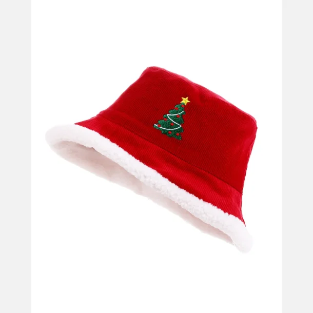 Snazzy Santa r�d jule-b�llehat i fl�jl med juletr�