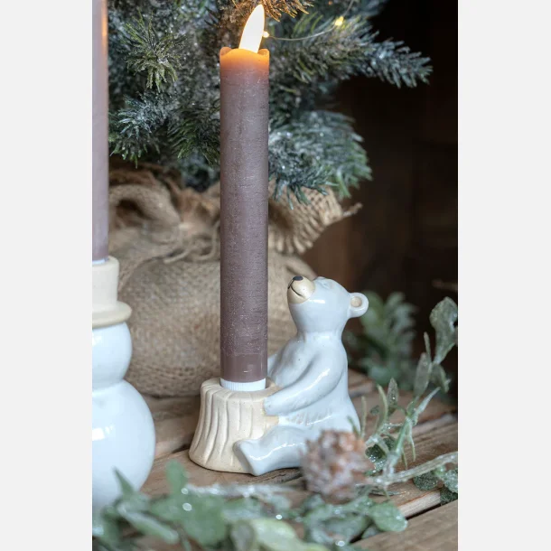 Lysestage med bjrn – perfekt til jul og ret rundt