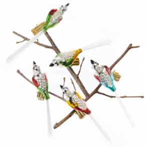 POBRA glasfugl p klemme – julepynt 2  12 cm