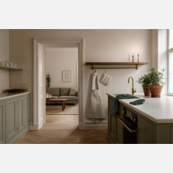 Christmas Fable grydelap fra JUNA med broderede julemotiver i naturfarver