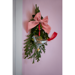 Holmegaard rets Julefugl 2025 – mundblst glas med svanemotiv