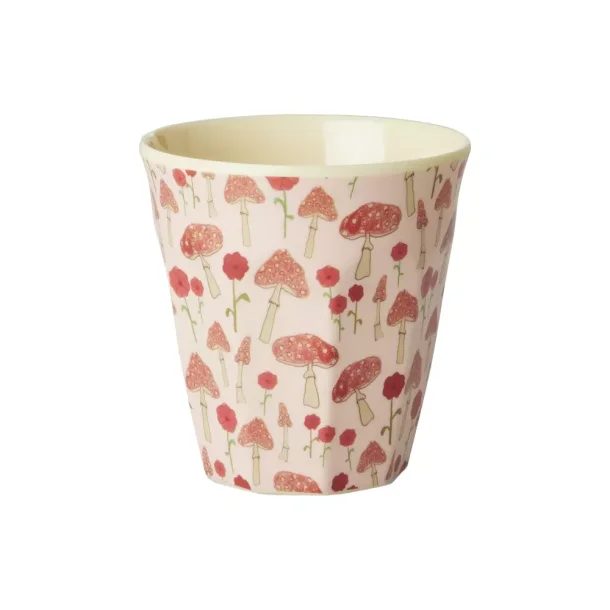 RICE Brnekop i melamin – pink med sde motiver, 16 cl
