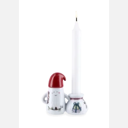 K�hler Hammersh�i Christmas Nissefar med r�d nissehue og gaves�k til kronelys.