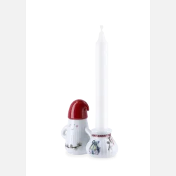 K�hler Hammersh�i Christmas Nissefar med r�d nissehue og gaves�k til kronelys.