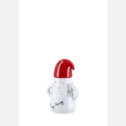 Nissefar julefigur fra K�hler med guldknapper og fine julemotiver, 9 cm h�j.