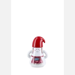 K�hler Hammersh�i Christmas Nissemor i hvidt porcel�n med r�d nissehue.