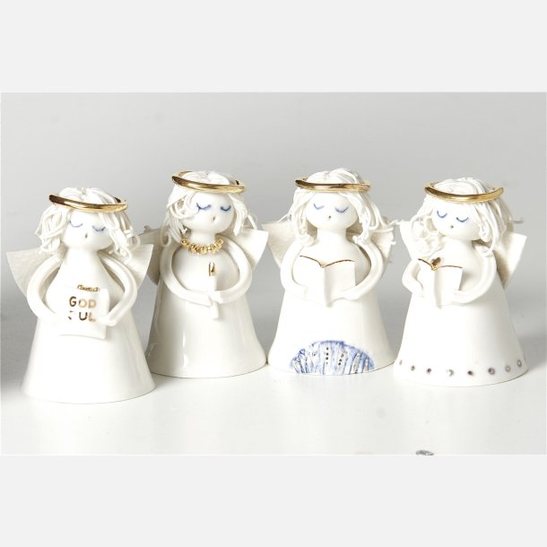 Minienglen Alice. Hndlavet porcelnsfigur fra Jette Abildgrdniengle i Fin hvid, hndlavet porceln. Design af Jette Abildgrd