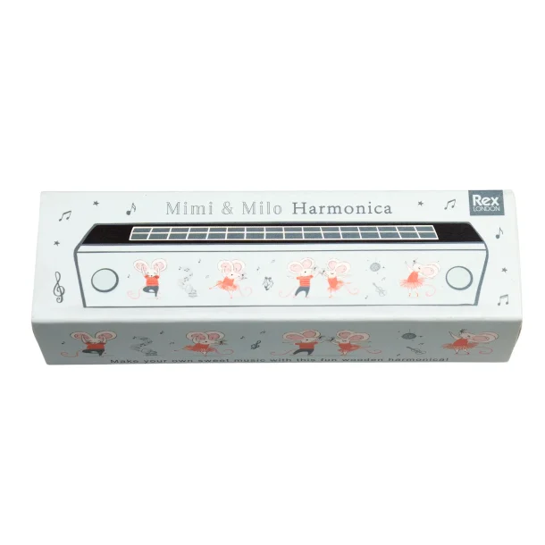 S�d tr�harmonika fra Rex London med Mimi og Milo Mouse. Perfekt til sm� musikelskere. Ikke egnet til b�rn under 3 �r.