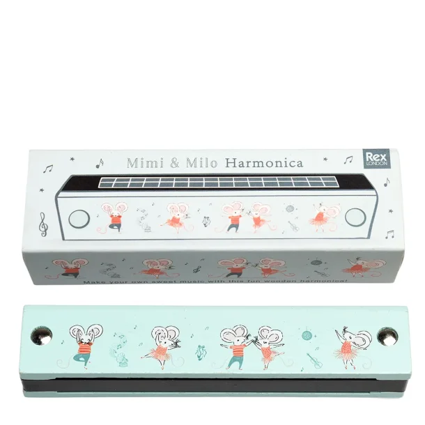 S�d tr�harmonika fra Rex London med Mimi og Milo Mouse. Perfekt til sm� musikelskere. Ikke egnet til b�rn under 3 �r.