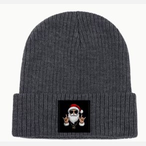 Cool gr� julehue med julemand og solbriller