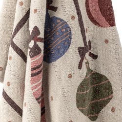Ornamentia plaid fra Bloomingville &ndash; farverigt t�ppe til sofaen eller yndlingsstolen