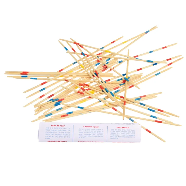 Klassisk pick up sticks spil i pap�ske