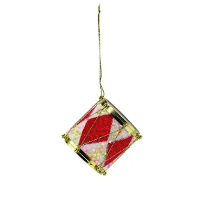 Tromme til juletret – rd, hvid og guld fra Det Gamle Apotek