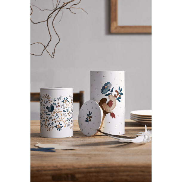 Porcelnsdser med naturinspirerede lg – 10 og 11 cm