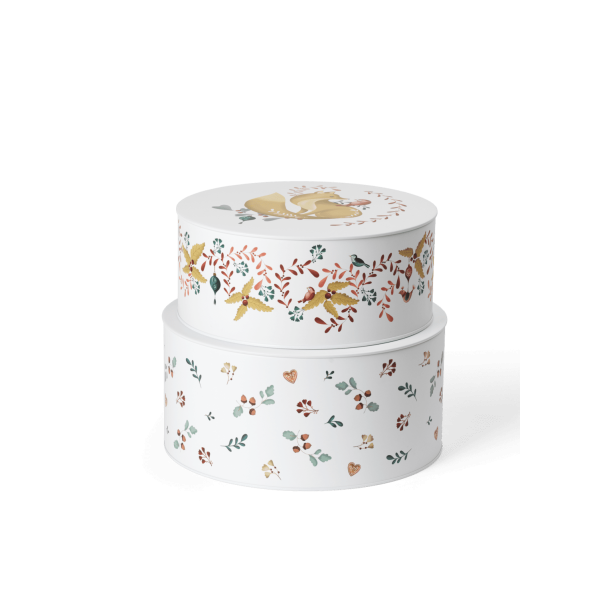 Rosendahl Grand Cru Cottage opbevaringsdser i hvidt porceln med natur-lg