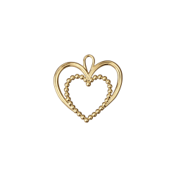 Klassisk julepynt med kunstnerisk kant – perlehjerte belagt med guld