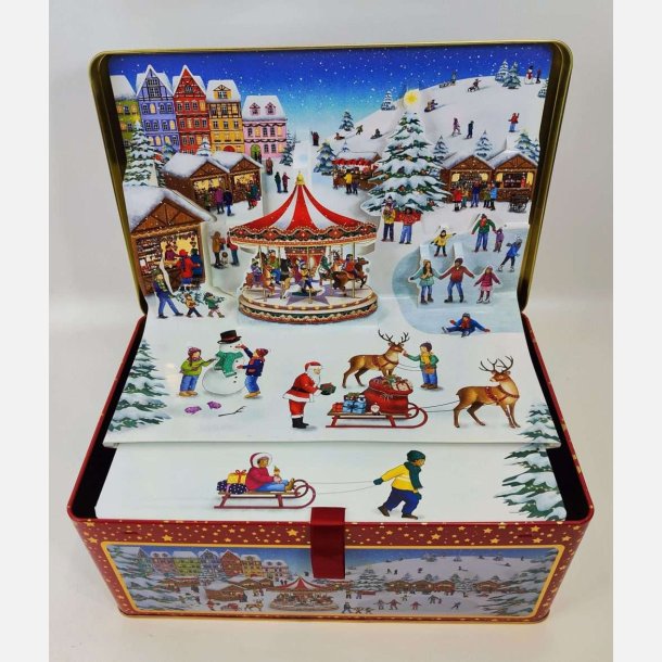 Kagedse med sneboldkamp og skjtelb – fdevaregodkendt og dekorativ