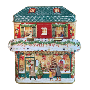 Kagedse formet som vintage slikbutik – Silver Crane