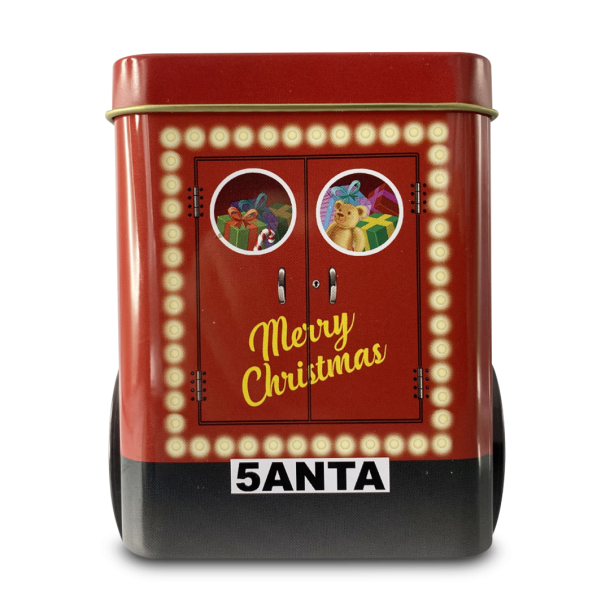 Rd lastbil med gaver og juletr – dekorativ julepynt