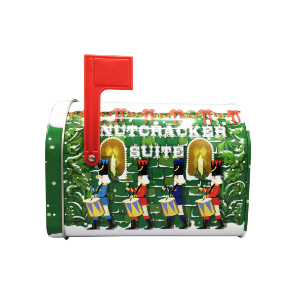 Silver Crane  Kagedse med nddeknkkere og julepost | 1,2 liter | Dekorativ og fdevaregodkendt