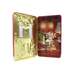 Kagedse med rd juledr, Silver Crane