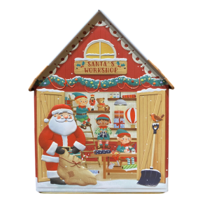 Spilledse kagedse formet som julemandens vrksted – Silver Crane