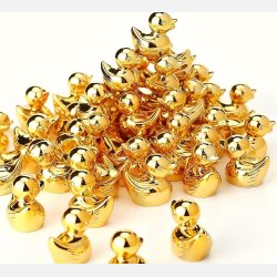 Lille dekorativ resinfigur i gyldent look