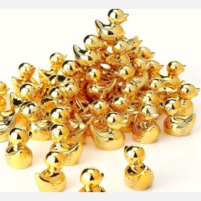 Lille dekorativ resinfigur i gyldent look