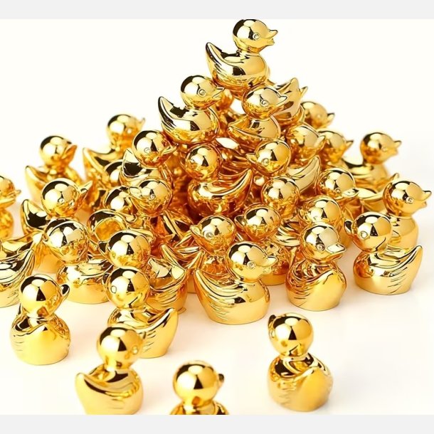 Lille dekorativ resinfigur i gyldent look