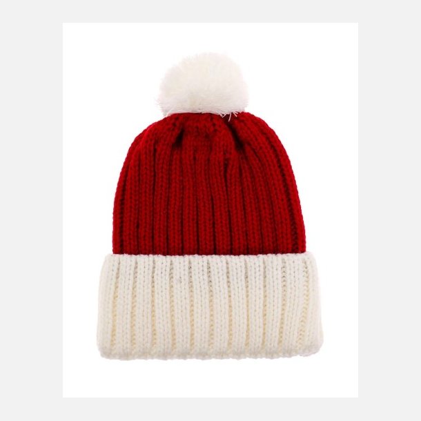 Snazzy Santa r�d og hvid beanie nissehue