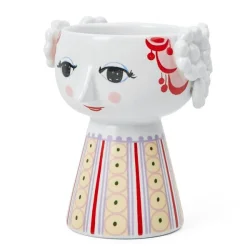 Bjrn Wiinblad  Eva lysestage i gul/lavendel | Porceln | H9,5 cm | Fragtfri levering