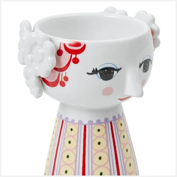 Eva lysestage i gul/lavendel | Porceln