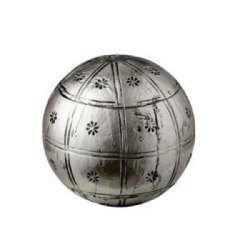 Bloomingville deko kugle – antikslv og hnddekoreret