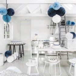 Pom pom St med 2 stk. - Bl